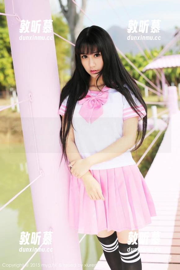 美媛馆 - 黄密儿的校服写真，原图太戳心，感觉要被年轻的气息扑面而来了！